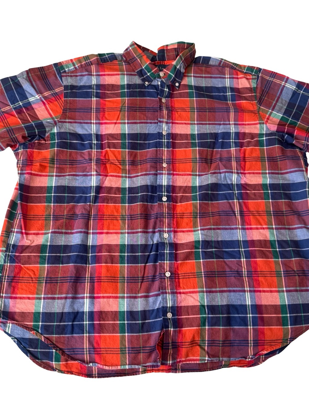 Ralph Lauren Classic Fit Men's Plaid Short Sleeve Button-Down Shirt Size 2X Big